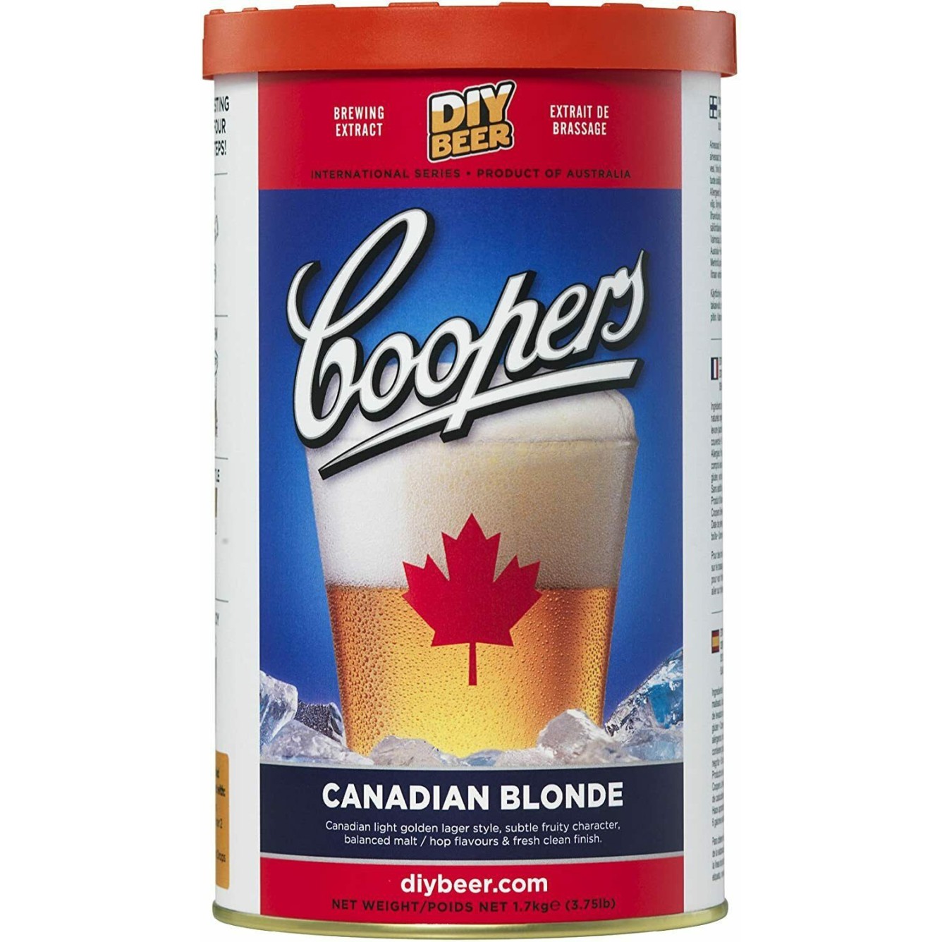MALTO CANADIAN BLONDE PER BIRRA COOPERS 1.7kg PER 23LT