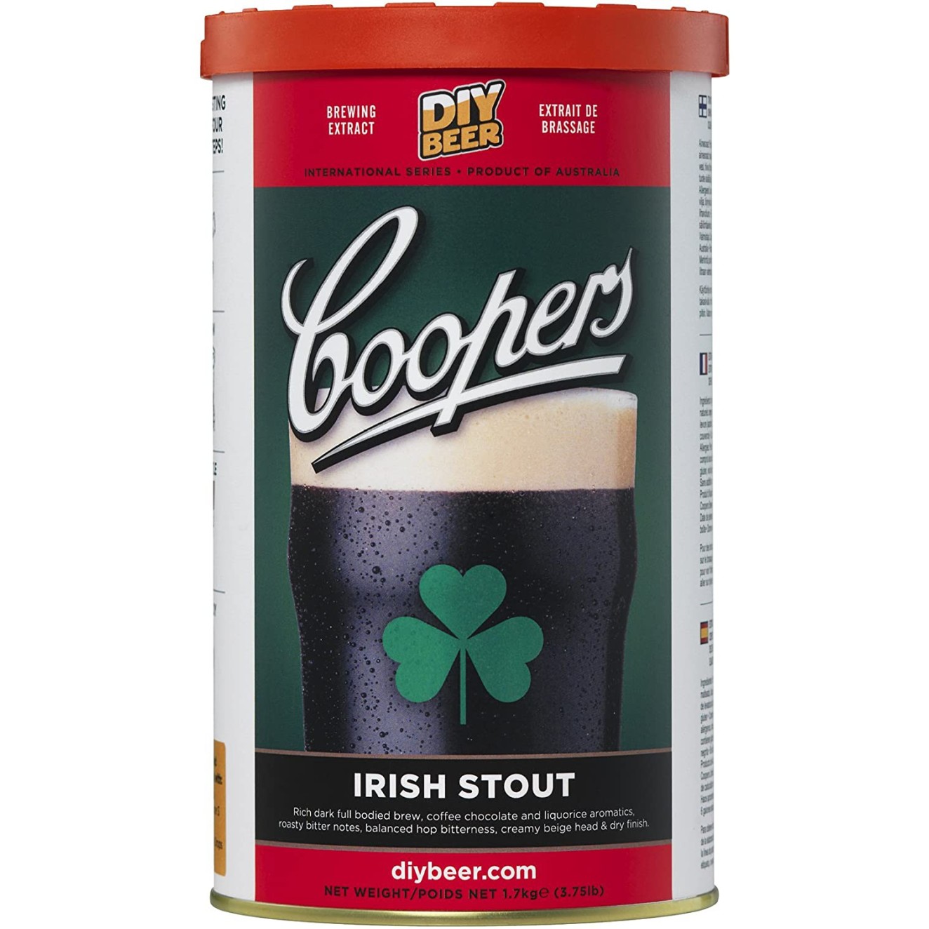 MALTO IRISH STOUT PER BIRRA COOPERS 1.7kg PER 23LT