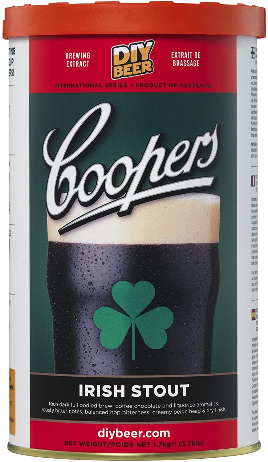 MALTO IRISH STOUT PER BIRRA COOPERS 1.7kg PER 23LT MALTO IRISH STOUT PER BIRRA COOPERS 1.7kg PER 23LT