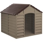 CUCCIA PER CANI IN PVC/RESINA CM 86x84,5x82 H MARRONE MAXI TAGLIA GRANDE