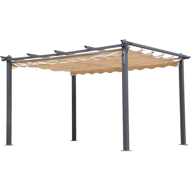 Gazebo Pergola Scorrevole In Alluminio 300x400 cm I GIARDINI DEL RE