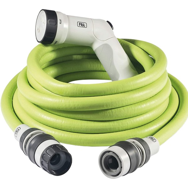 FITT IKON 15m Tubo Irrigazione Giardino Estensibile LIME, Doccia Barca