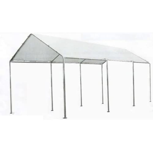 Gazebo con struttura acciaio e tenda polietilene per copertura auto
