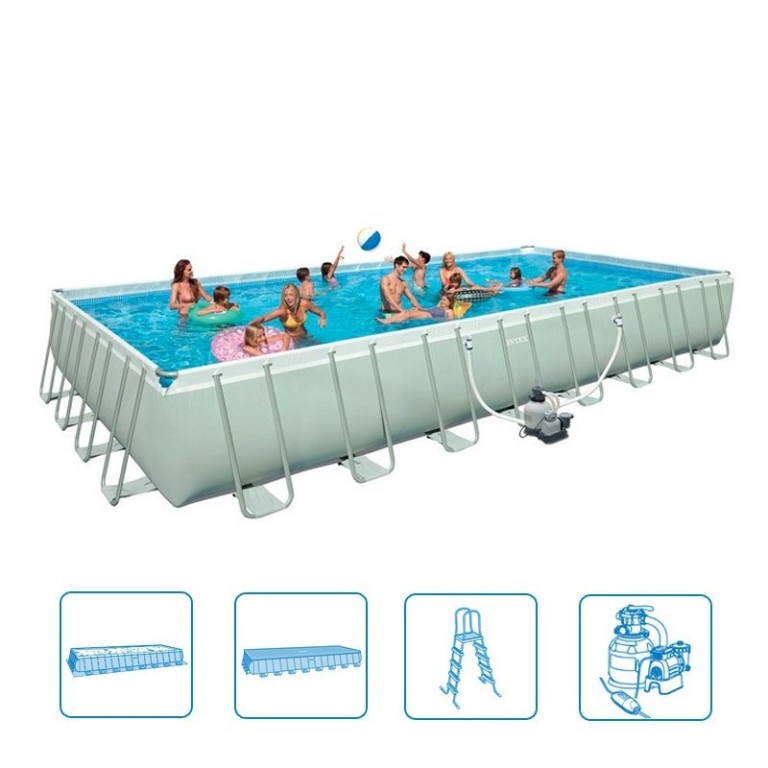 Piscina fuori terra rettangolare BESTWAY 956X488X132cm pompa a sabbia
