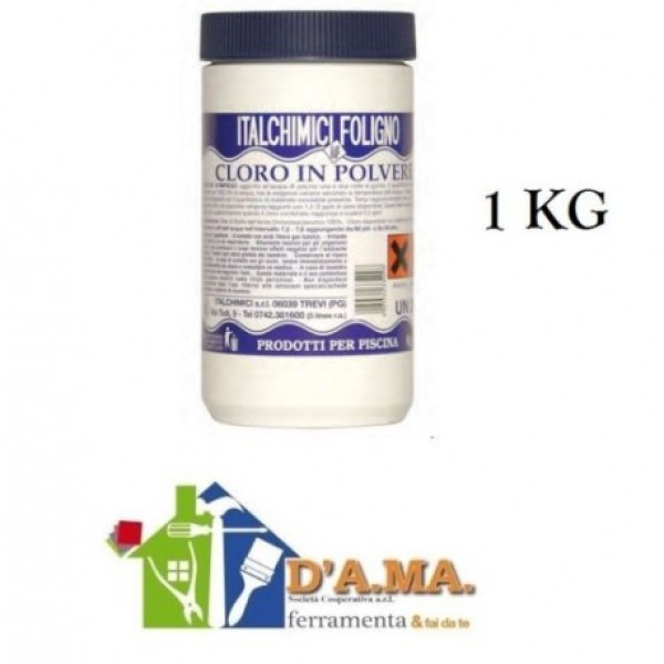 Cloro per piscine in polvere 1 kg hcl 56%