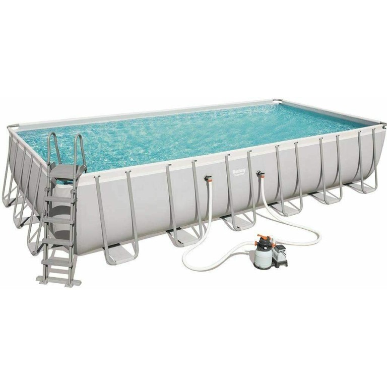 Piscina fuori terra rettangolare BESTWAY 732x366x132cm pompa a sabbia Modello 56474