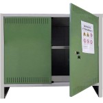 ARMADIO DEPOSITO FITOFARMACI 2 ANTE - CM 100x40x80H TIPO BASSO PROMETAL - immagine 2