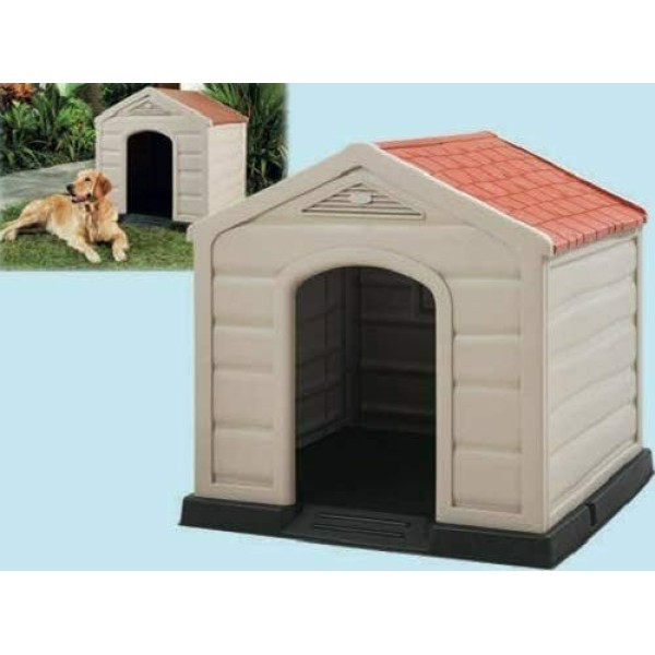 CUCCIA PER CANI IN RESINA 90X92X89H BEIGE TAGLIA LARGE