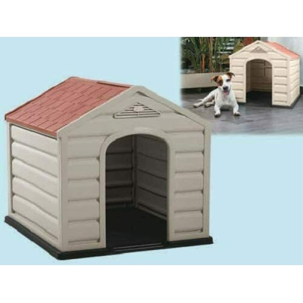 CUCCIA PER CANI IN RESINA 61X68X58H BEIGE TAGLIA MEDIUM