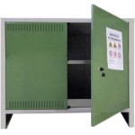 ARMADIO DEPOSITO FITOFARMACI 2 ANTE - CM 100x40x80H TIPO BASSO PROMETAL - immagine 3