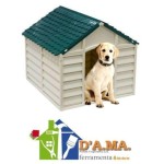 CUCCIA PER CANI IN PVC/RESINA 71x71x68H BEIGE VERDE MEDIA