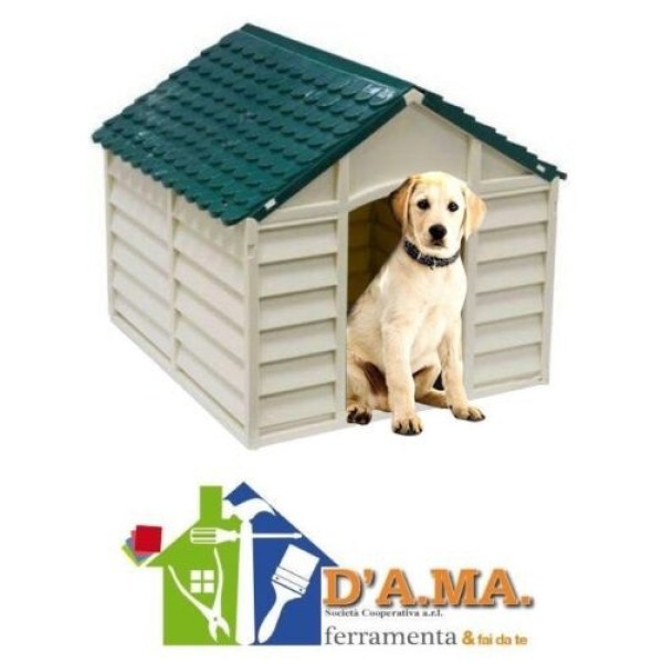 CUCCIA PER CANI IN PVC/RESINA 71x71x68H BEIGE VERDE MEDIA