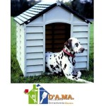 CUCCIA PER CANI IN PVC/RESINA 78x84x80H BEIGE VERDE MAXI