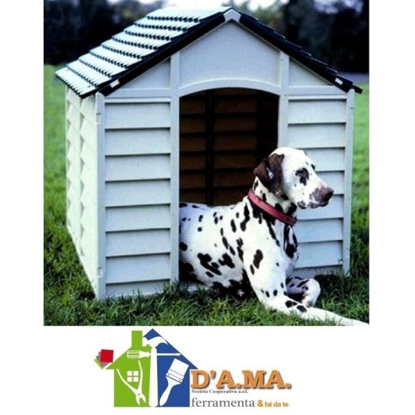 CUCCIA PER CANI IN PVC/RESINA 78x84x80H BEIGE VERDE MAXI