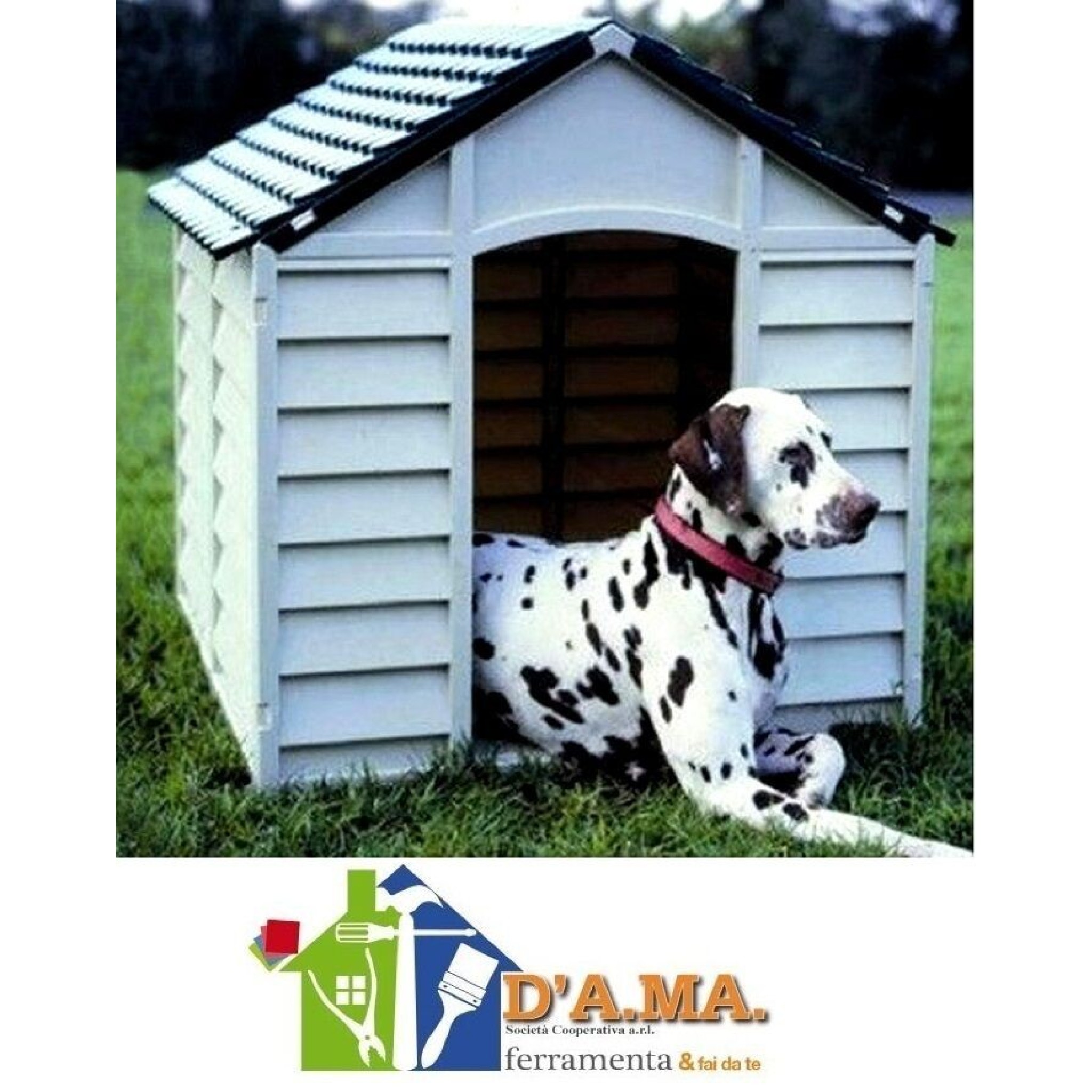 CUCCIA PER CANI IN PVC/RESINA 78x84x80H BEIGE VERDE MAXI