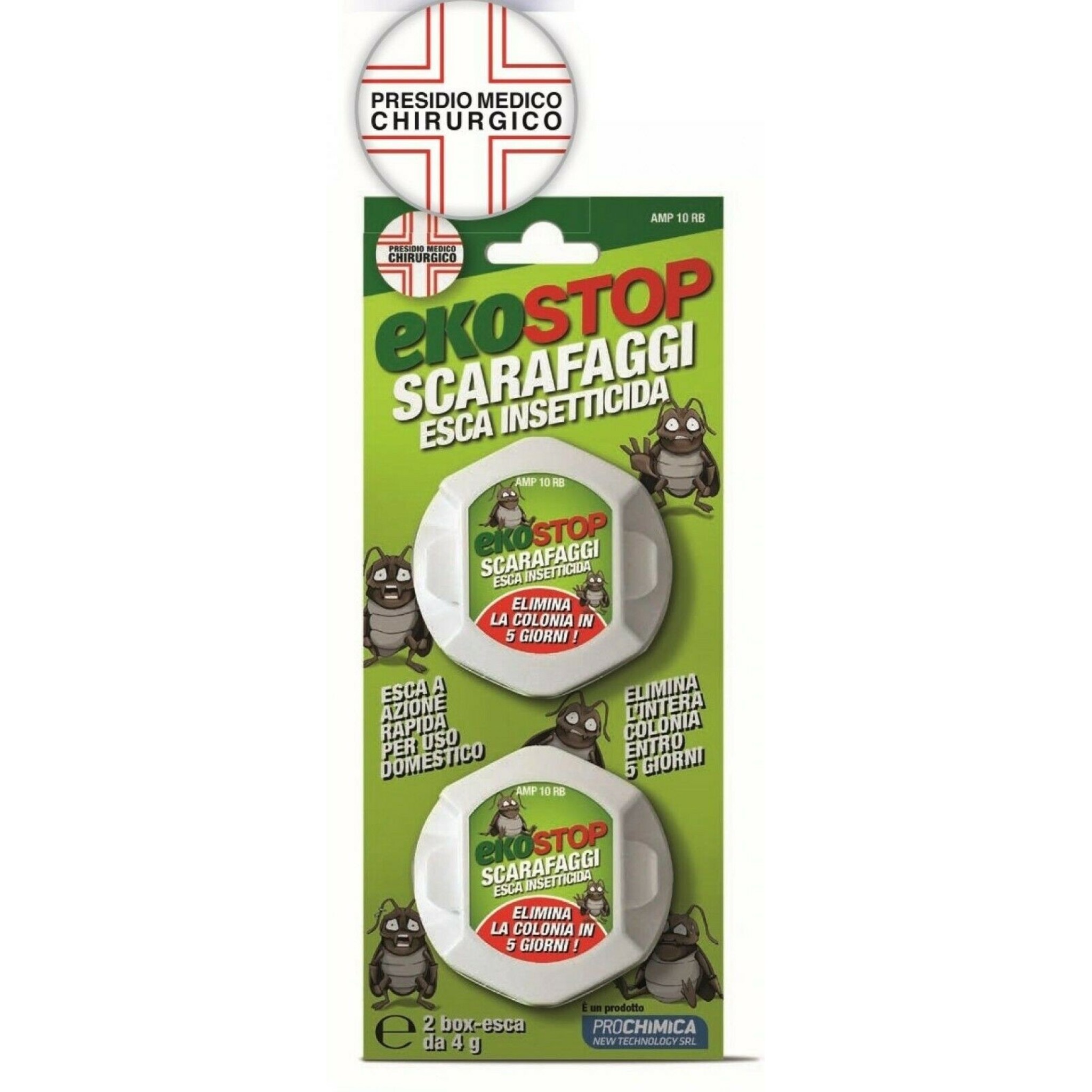 EKOSTOP ESCA INSETTICIDA SCARAFAGGI GEL 2 PZ CASA EKOKILLER ATTRATTIVO
