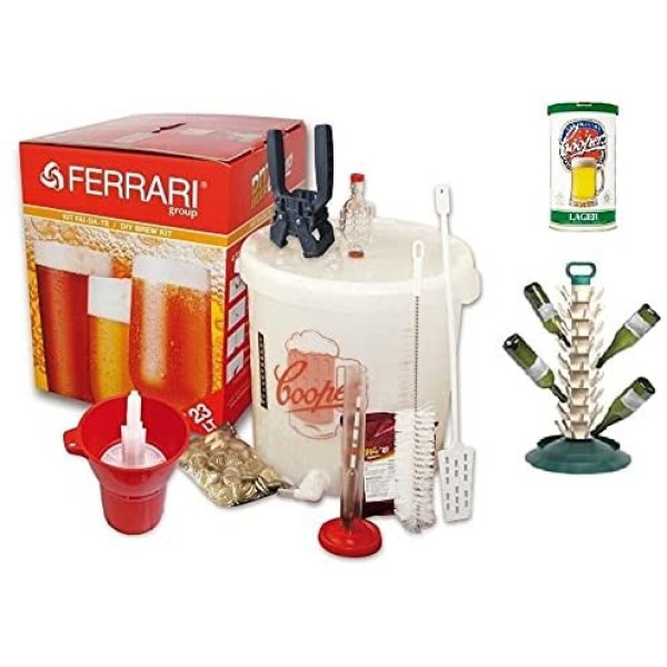 KIT DI FERMENTAZIONE BIRRA COOPERS CON MALTO PER 23LT PIU' 2 FERMENTATORI COMPLETO