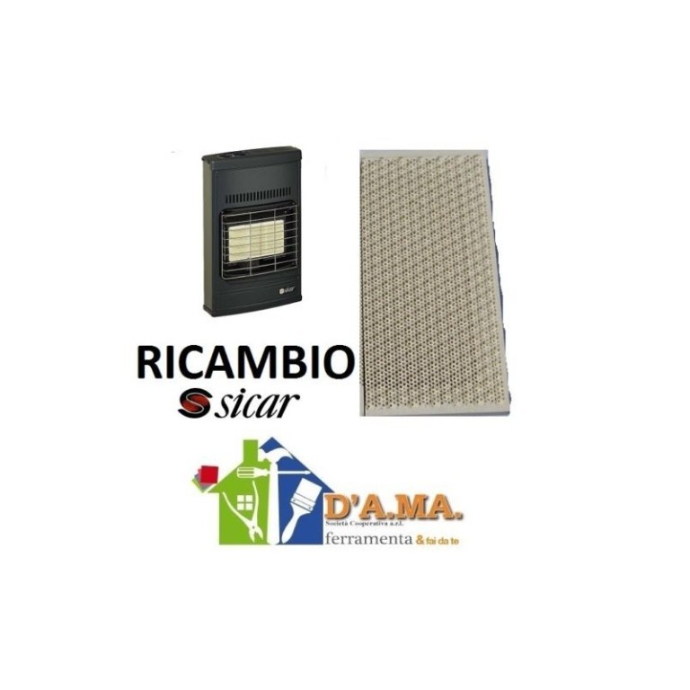 PIASTRA DI CERAMICA SINGOLA RICAMBIO PER STUFA A GAS METANO SICAR
