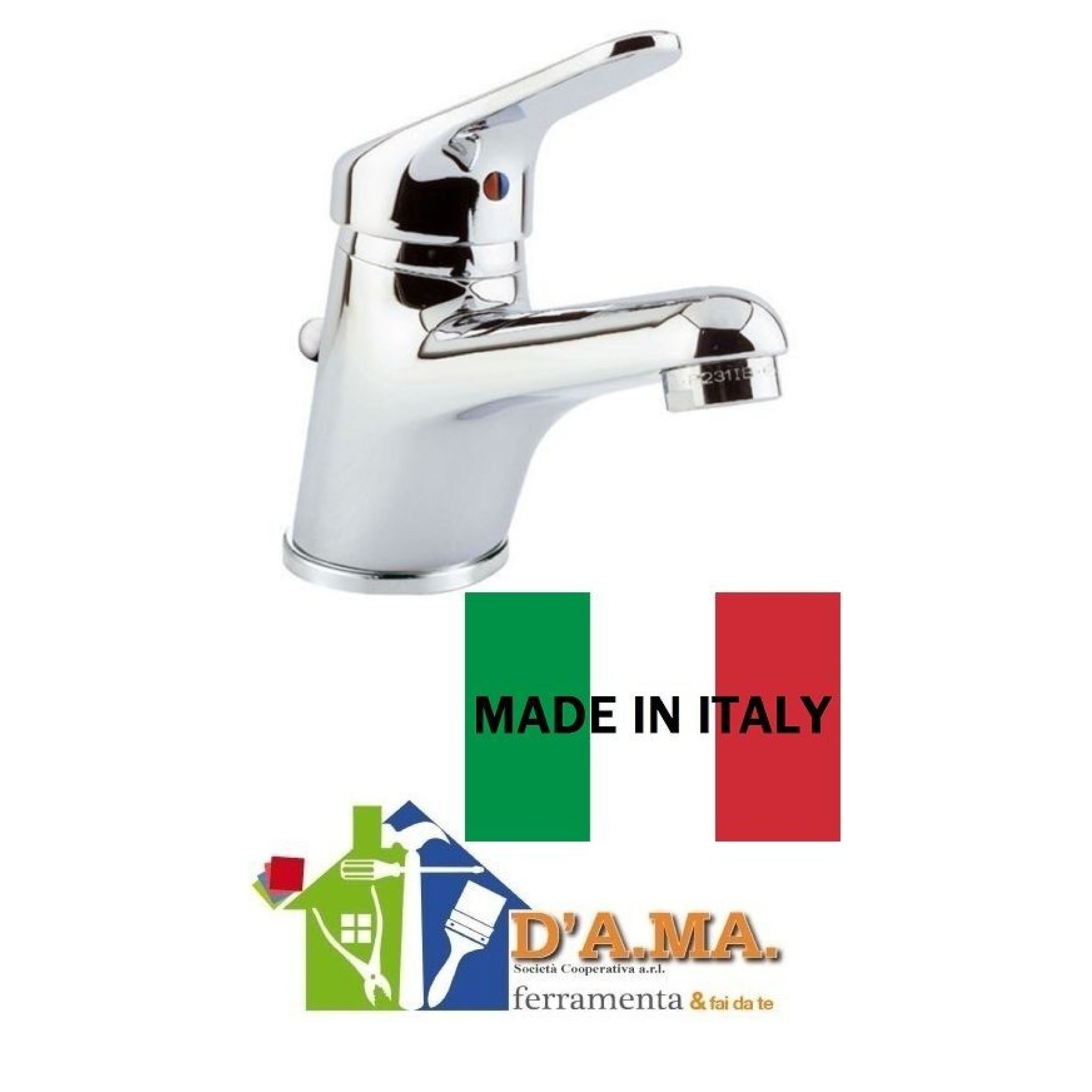 RUBINETTO MISCELATORE MONOCOMANDO LAVABO SERIE GOLF by TEOREMA MADE IN ITALY