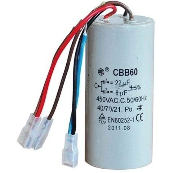 Condensatore a 3 fili ricambio paranco elettro carrucola l'europea tiratutto per TT 200-22 mF + 6 mF