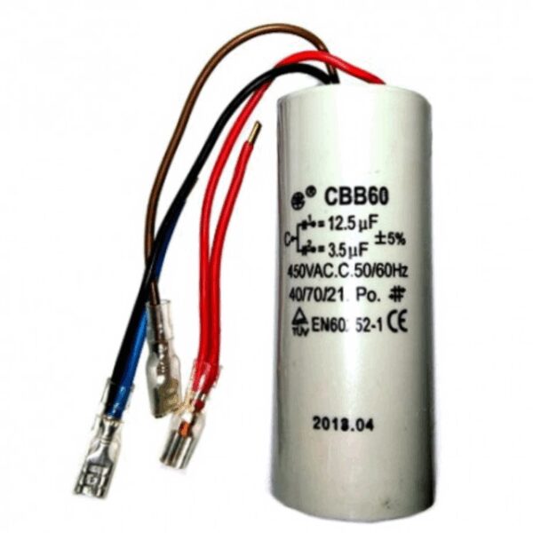 Condensatore a 3 fili ricambio paranco l'europea tiratutto per TT 125-12,5 mF + 3,5 mF