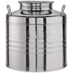 CONTENITORE FUSTO BIDONE OLIO OLIVARI O MAFFEI 30 LT ACCAIO INOX MADE IN ITALY