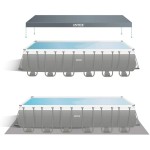 Intex PISCINA RETTANGOLARE ULTRA XTR FRAME CON POMPA A SABBIA cm. 732x366x132 h