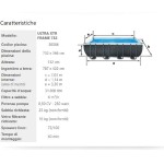 Intex PISCINA RETTANGOLARE ULTRA XTR FRAME CON POMPA A SABBIA cm. 732x366x132 h