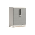 Keter Split Cabinet Recycling Premium Wood Contenitore in plastica Pattumiera 68x39x92cm