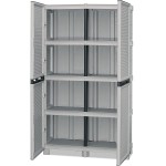 Armadio in Resina Antiurto C100/172 TUTTOPIANI CONCERT Grigio ArtPlast 2 Ante e 4 Ripiani