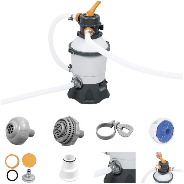 Bestway 58515-2 Pompa Di Filtraggio A Sabbia Da 3.028 L/H, Multicolore