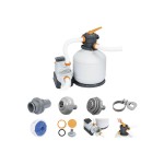 Bestway Pompa di Filtraggio a Sabbia Flowclear 58486, Portata 9.800 L/H per Piscine Fuori Terra