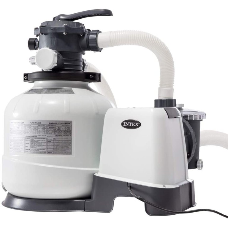 Intex 26648 Pompa a Sabbia - Flusso Acqua: 10.500 l/h, Flusso Sistema: 8.000 l/h