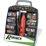 RIBIMEX PROMKIT301 Kit mini trapano in valigetta, 300 Pezzi, per modellismo
