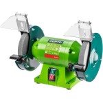 VERTO Smerigliatrice Doppia Da Banco Schermi Paraschegge Regolabili. Completa Di Mola Grana Fine E Grana Grossa.