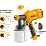 INGCO SPG3508 350W Aerografo Elettrico con Accessori - Giallo/Nero