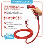 TUBO POMPA ESTENSIBILE DA GIARDINO YOYO 10 MT CON RACCORDI E LANCIA