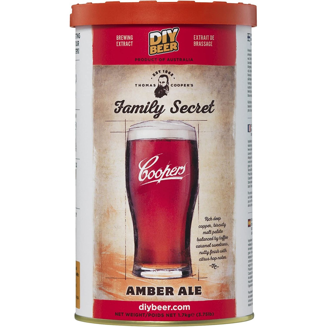 MALTO AMBER ALE PER KIT BIRRA COOPERS 1.7kg PER PRODURRE 23LT
