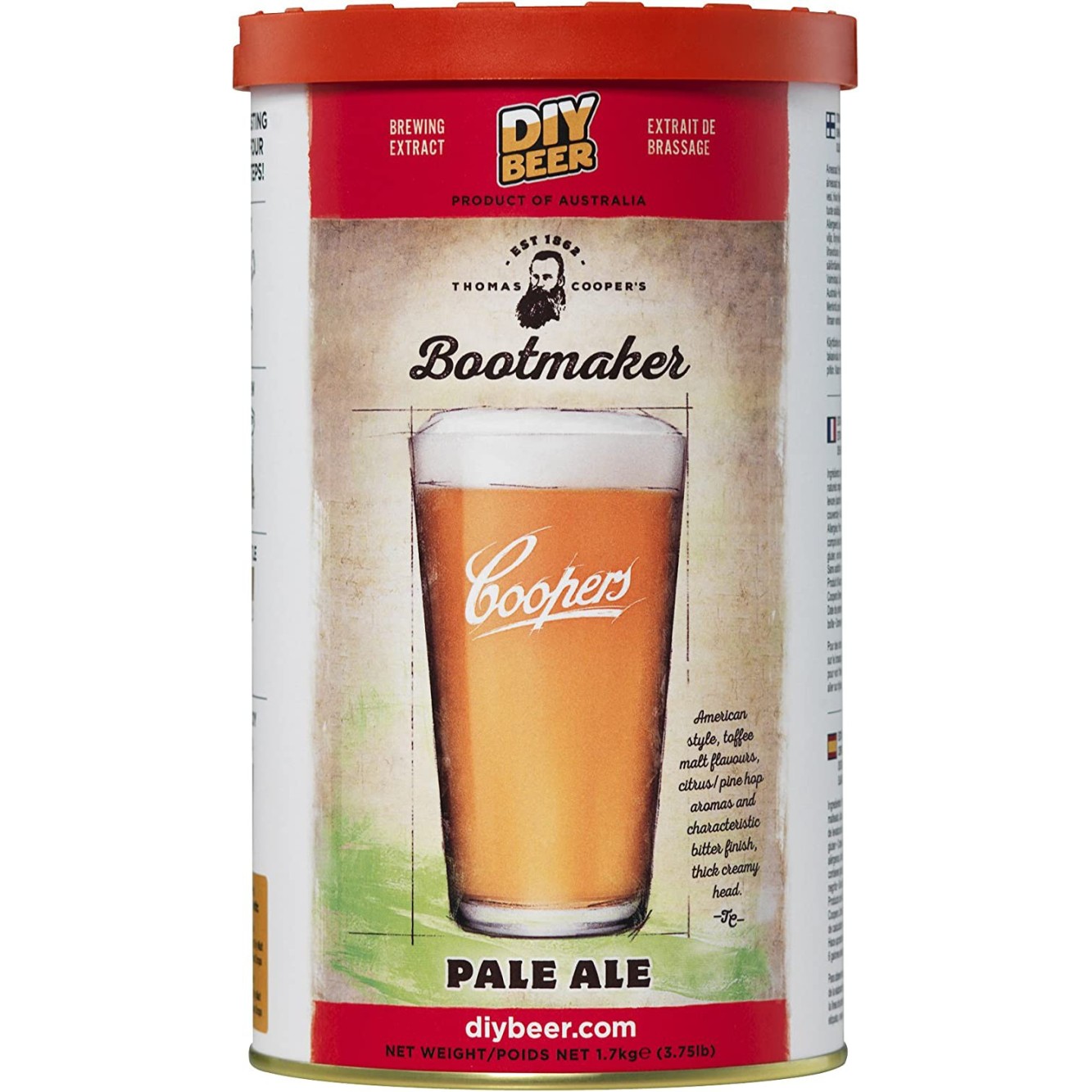 MALTO PALE ALE PER KIT BIRRA COOPERS 1.7kg PER PRODURRE 23LT