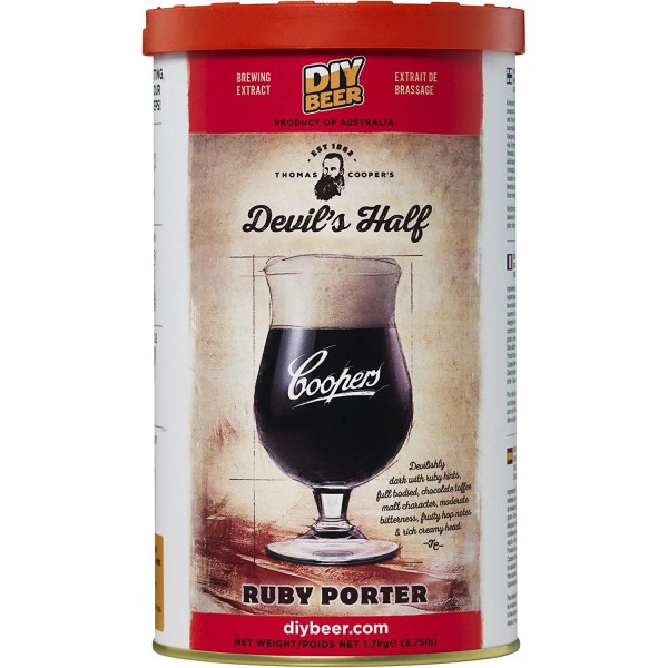 MALTO RUBY PORTER DEVIL HALF PER KIT BIRRA COOPERS 1.7kg PER PRODURRE 23LT