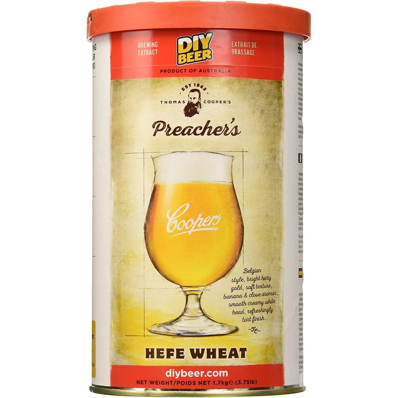 MALTO HEFE WHEAT PER KIT BIRRA COOPERS 1.7kg PER PRODURRE 23LT