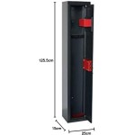 ARMADIO PORTAFUCILI BOX CASSAFORTE FUCILIERA BLINDATO UNIKO 2 POSTI FUCILI 300351
