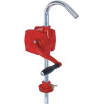 Ribimex PRKGPM Pompa travaso liquidi a manovella, Ferro, Rosso Cromato