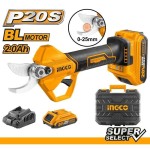 FORBICE CESOIA DA POTA A BATTERIA 20V 2,0 Ah CON MOTORE BRUSHLESS FORBICI INGCO