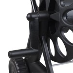 Carrello Avvolgitubo Manuale da giardino, colore nero rullo in resina antiurto