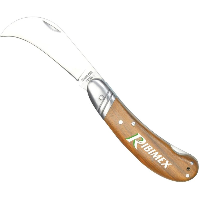 Ribimex PRCGREF Coltello per Innesto, Manico in Frassino, Marrone