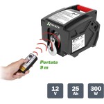 Ribimex Pe12V/T Verricello Elettrico 12 V Telecomandato, ‎Nero, ‎36x28.5x25 cm