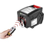 Ribimex Pe12V/T Verricello Elettrico 12 V Telecomandato, ‎Nero, ‎36x28.5x25 cm