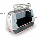 Bracco 100 Trasportino Autovettura per Cani e Gatti (cm 100x60x65h) GRIGIO