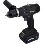 RIBIMEX PRBAT20/PRO3 Trapano avvitatore a percussione professionale 2 batterie 20 V 2Ah - 4Ah